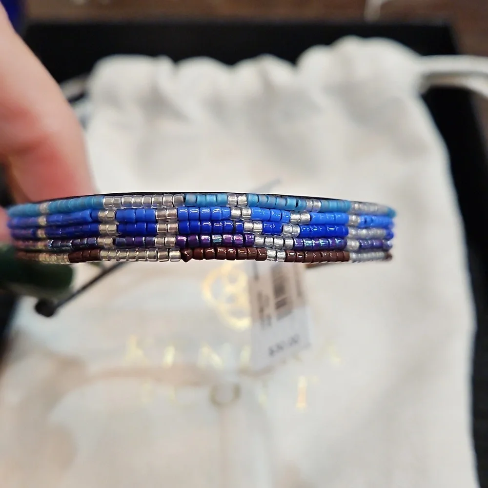 NWT KENDRA SCOTT‎ BLUE  LOVE BEADED FRIENDSHIP BRACELET ADJUSTABLE
